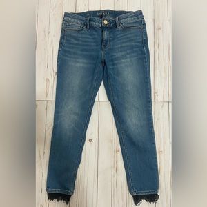 LOFT Skinny Ankle Lace Trim Jeans 4P